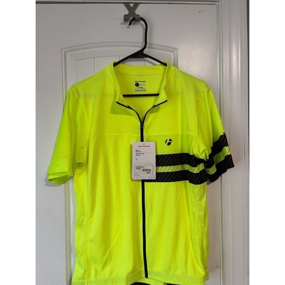 New-Old-Stock BONTRAGER Circuit CYCLING Jersey Large Hi-Viz Yellow ONLY